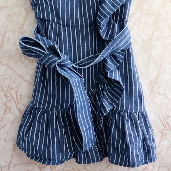 Alexis Konner One Shoulder Ruffle LinenBlend Dress - Picture 7 of 7